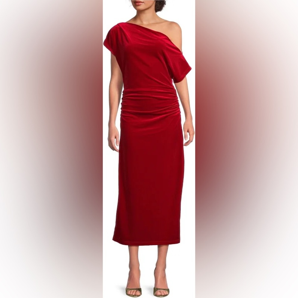 Brand NEW Gibson Latimer red velvet dress size large